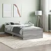 Image de vidaXL Cadre de lit sans matelas sonoma gris 90x190 cm