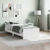 Image de vidaXL Cadre de lit sans matelas blanc 75x190 cm bois d'ingénierie