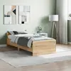 Image de vidaXL Cadre de lit sans matelas chêne sonoma 75x190 cm
