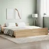 Image de vidaXL Cadre de lit sans matelas chêne sonoma 200x200 cm