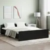 Image de vidaXL Cadre de lit sans matelas noir 150x200 cm