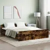 Image de vidaXL Cadre de lit sans matelas chêne fumé 150x200 cm