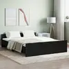 Image de vidaXL Cadre de lit sans matelas noir 160x200 cm