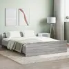 Image de vidaXL Cadre de lit sans matelas sonoma gris 160x200 cm