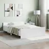 Image de vidaXL Cadre de lit sans matelas blanc 120x190 cm