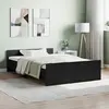 Image de vidaXL Cadre de lit sans matelas noir 120x190 cm