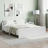 Image de vidaXL Cadre de lit sans matelas blanc 140x190 cm