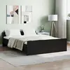 Image de vidaXL Cadre de lit sans matelas noir 140x190 cm
