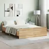 Image de vidaXL Cadre de lit sans matelas chêne sonoma 140x190 cm