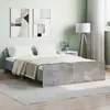 Image de vidaXL Cadre de lit sans matelas gris béton 140x190 cm