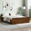 Image de vidaXL Cadre de lit sans matelas chêne marron 140x190 cm