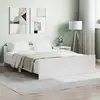 Image de vidaXL Cadre de lit sans matelas blanc 135x190 cm