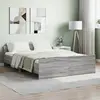 Image de vidaXL Cadre de lit sans matelas sonoma gris 135x190 cm