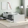 Image de vidaXL Cadre de lit sans matelas blanc 100x200 cm