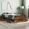 Image de vidaXL Cadre de lit sans matelas chêne fumé 100x200 cm