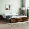 Image de vidaXL Cadre de lit sans matelas chêne fumé 140x200 cm
