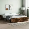 Image de vidaXL Cadre de lit sans matelas chêne fumé 160x200 cm