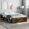 Image de vidaXL Cadre de lit sans matelas chêne fumé 120x190 cm