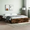 Image de vidaXL Cadre de lit sans matelas chêne fumé 140x190 cm
