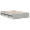 Image de vidaXL Cadre de lit sans matelas gris béton 135x190 cm