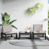 Image de vidaXL Salon de jardin 3 pcs avec coussins anthracite PP