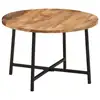 Image de vidaXL Table basse 54x54x35 cm bois de manguier solide et fer
