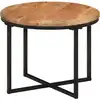 Image de vidaXL Table basse 45x45x35 cm bois massif acacia et fer