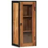 Image de vidaXL Armoire de salle de bain murale bois massif d'acacia et fer