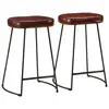 Image de vidaXL Tabourets de bar lot de 2 marron foncé 41x29x62 cm