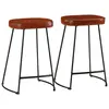 Image de vidaXL Tabourets de bar lot de 2 marron foncé 41x29x62 cm