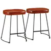 Image de vidaXL Tabourets de bar lot de 2 marron foncé 40x29,5x53 cm