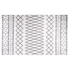 Image de vidaXL Tapis lavable noir et blanc 120x170 cm