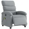Image de vidaXL Fauteuil de massage inclinable électrique gris clair tissu