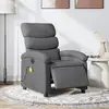 Image de vidaXL Fauteuil inclinable de massage électrique gris foncé tissu