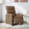 Image de vidaXL Fauteuil inclinable de massage électrique marron tissu