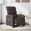 Image de vidaXL Fauteuil de massage inclinable électrique Marron foncé Tissu