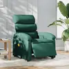 Image de vidaXL Fauteuil de massage inclinable électrique Vert foncé Tissu
