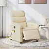 Image de vidaXL Fauteuil inclinable de massage électrique crème tissu