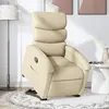 Image de vidaXL Fauteuil inclinable Crème Tissu