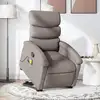Image de vidaXL Fauteuil inclinable de massage Taupe Tissu