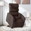 Image de vidaXL Fauteuil inclinable électrique marron foncé tissu