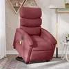 Image de vidaXL Fauteuil inclinable de massage électrique Rouge bordeaux Tissu