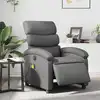 Image de vidaXL Fauteuil de massage inclinable électrique gris similicuir