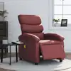 Image de vidaXL Fauteuil de massage inclinable électrique rouge bordeaux