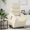 Image de vidaXL Fauteuil inclinable de massage Crème Similicuir