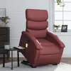 Image de vidaXL Fauteuil inclinable de massage Rouge bordeaux Similicuir