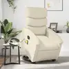 Image de vidaXL Fauteuil inclinable de massage électrique crème similicuir