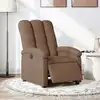 Image de vidaXL Fauteuil inclinable électrique Marron Tissu