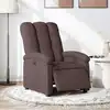 Image de vidaXL Fauteuil inclinable électrique Marron foncé Tissu