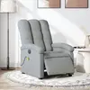 Image de vidaXL Fauteuil de massage inclinable électrique gris clair tissu